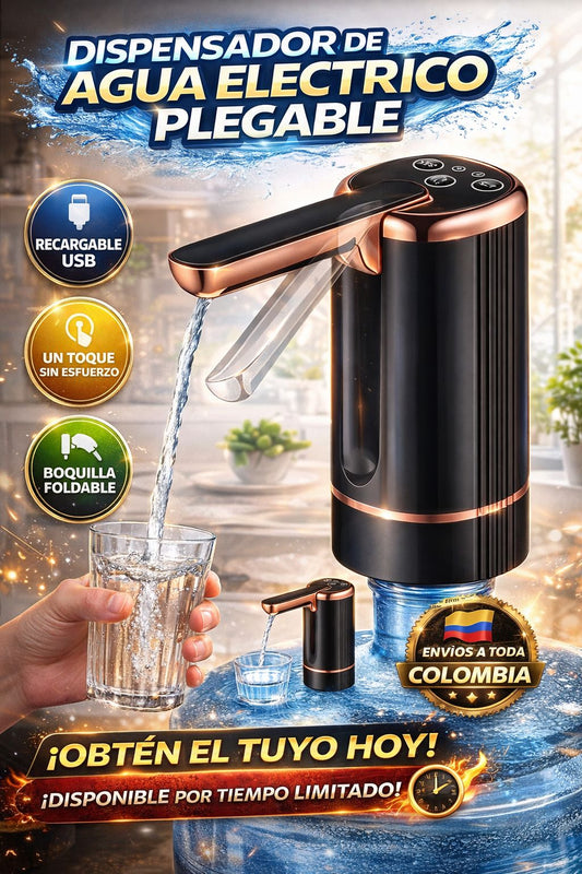 Dispensador De Agua Eléctrico Plegable - Evita Derrames de agua en tu hogar